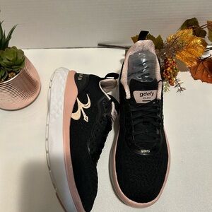 Women's Black and Pink Athletic Shoes